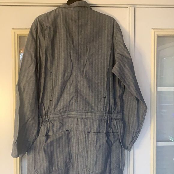 Vintage Big Mac Gray Blue Long Sleeve Coveralls 44 Tall New - Picture 4 of 4